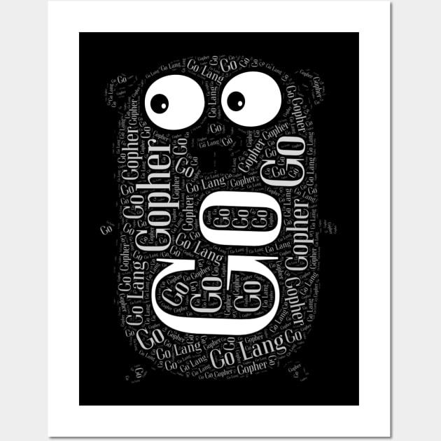 Go Golang Gopher Programming Wall Art by vladocar